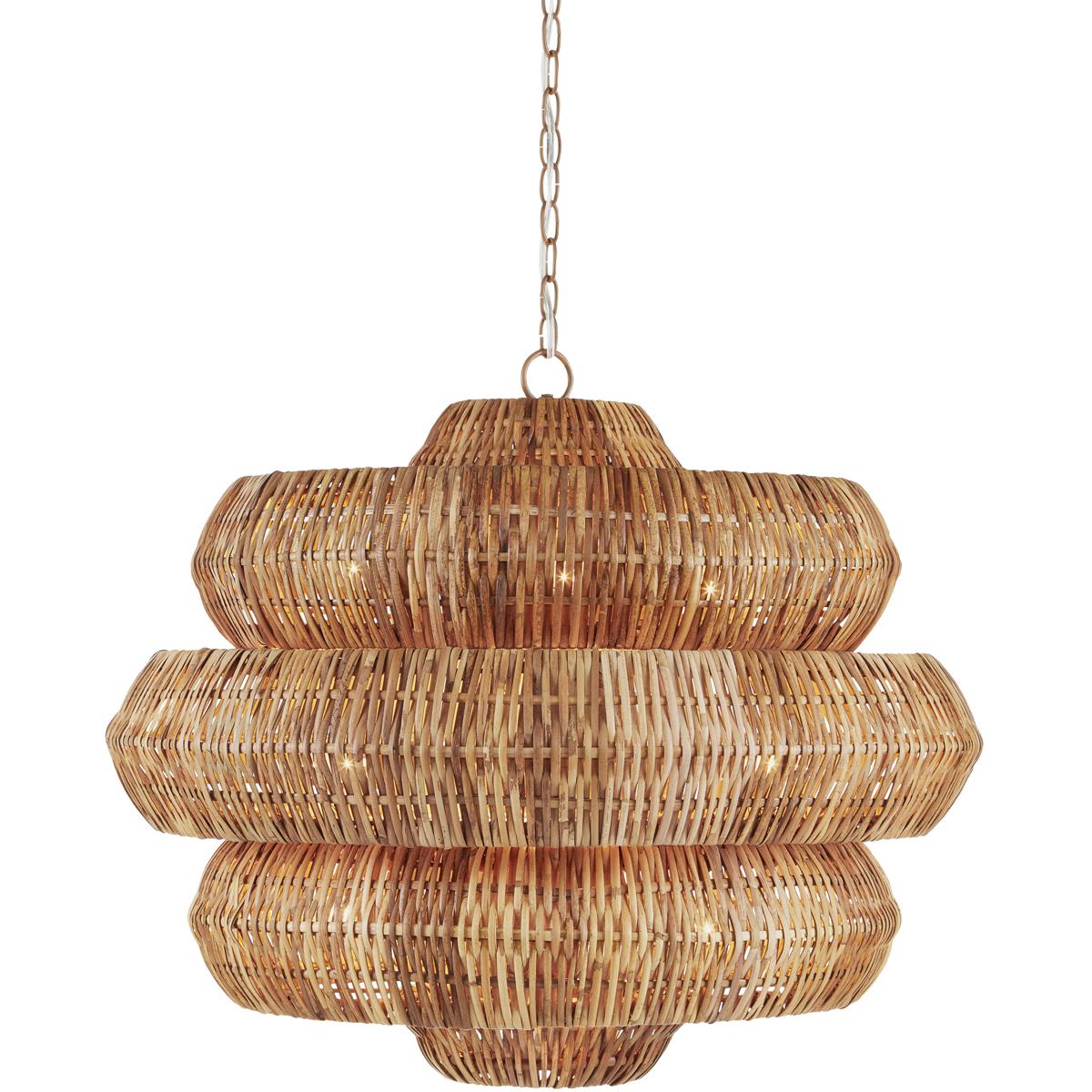 Currey & Company 9859 Antibes 9 Light 30 inch Khaki Chandelier Ceiling Light, Medium